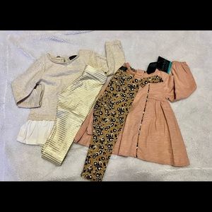 2 mix and match baby girls outfits
